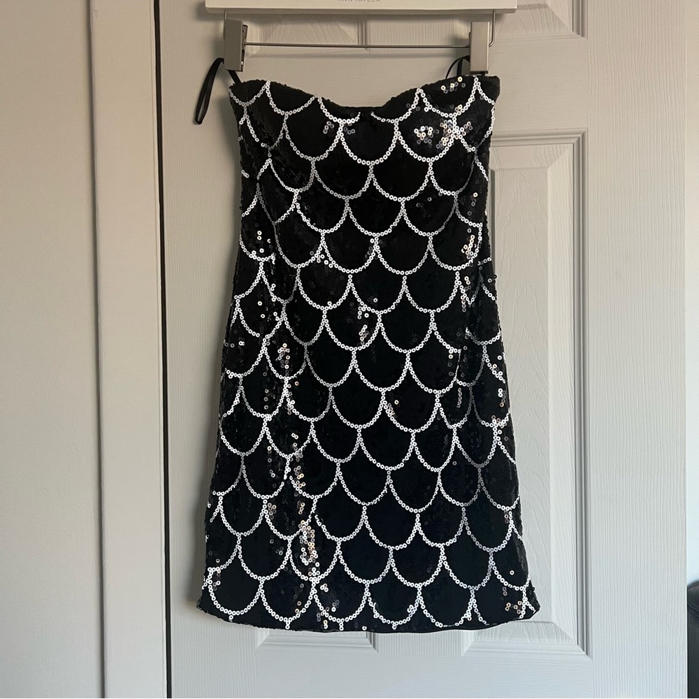 Strapless Sequin Mini Dress Size Small
